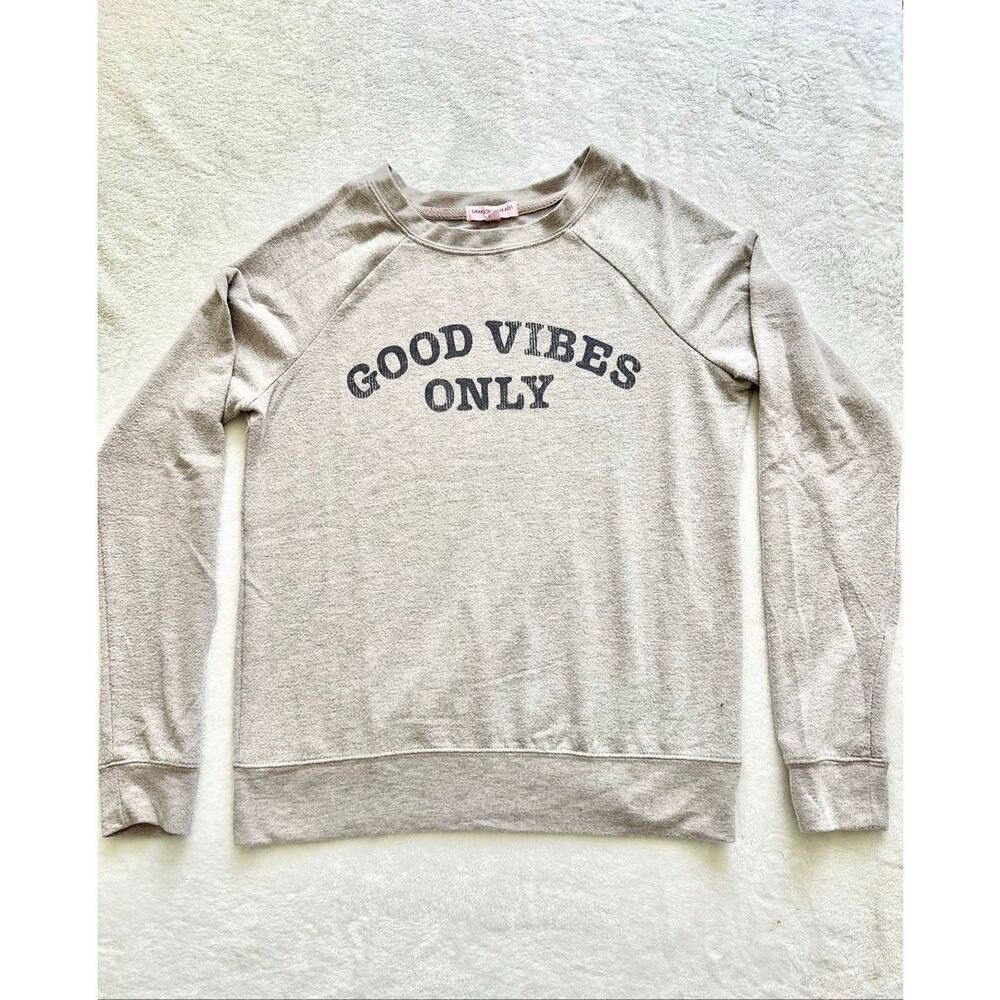 Grayson Threads ‘Good Vibes Only’ Gray Crewneck S… - image 1